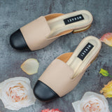 Rozalia Cream Closed Toe Semi Heel for women