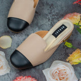 Rozalia Cream Closed Toe Semi Heel for women