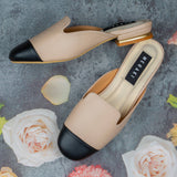 Rozalia Cream Closed Toe Semi Heel for women