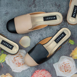 Rozalia Cream Closed Toe Semi Heel for women