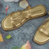 Yara Golden Oversoft Flatform heel for women
