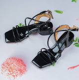 Isabelle Black Semi heel for women