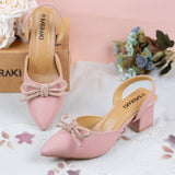 Blush Pink Closed Toe Heel for women