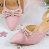 Blush Pink Closed Toe Heel for women