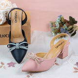 Blush Pink Closed Toe Heel for women