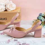 Blush Pink Closed Toe Heel for women