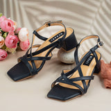Marcella Black- Block heel for women