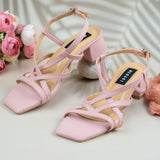Marcella Pink- Block heel for women