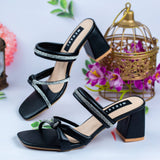 Jemma  Black Block Heel for women