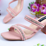 Rhea Pink Block Heel for women