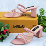 Zen Pink Block Heel for women