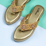 Lana Golden Oversoft Flatform heel for women