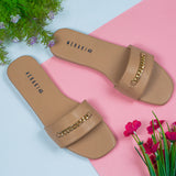 Cheryl Brown Flat Sandal for women