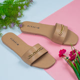 Cheryl Brown Flat Sandal for women