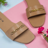 Cheryl Brown Flat Sandal for women