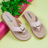 Lyza Cream Oversoft Flat Sandal for women