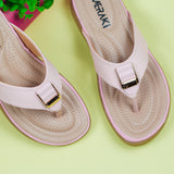 Lyza Cream Oversoft Flat Sandal for women