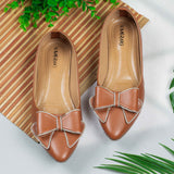 Bamby Mustard Flat Shoe for women