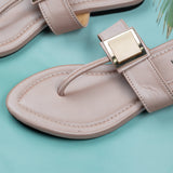 Vivian Peach Flat Sandal for women