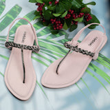 Quinn Pink - Flat sandals for women