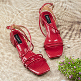 Isabelle Red Semi heel for women