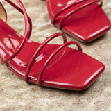 Isabelle Red Semi heel for women