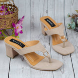 Giselle Cream Suede heel