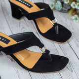 Giselle Black Suede heel