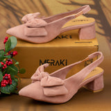 Flora peach closed Toe Heel for women