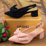 Flora peach closed Toe Heel for women