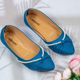 Cassandra Blue Flat shoe for women