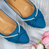 Cassandra Blue Flat shoe for women