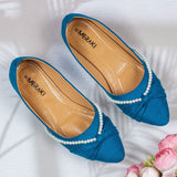 Cassandra Blue Flat shoe for women