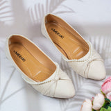 Cassandra Cream Flat Shoe for women