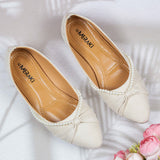 Cassandra Cream Flat Shoe for women