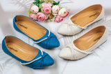 Cassandra Blue Flat shoe for women