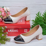 Adeline White Block heel for women