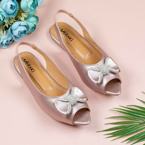 Paloma Peach Flat shoe for women