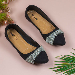 Zoharr Black Flat shoe for women