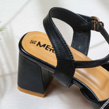 Mariana Black Block heel for women