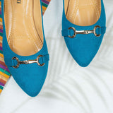 Amori Blue Flat shoe for women