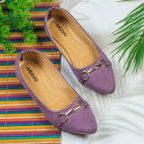 Amori Lavender Flat Shoe for women