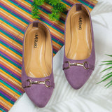 Amori Lavender Flat Shoe for women