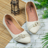 Avanthi Cream Flat shoe for women