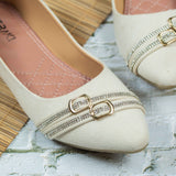 Avanthi Cream Flat shoe for women