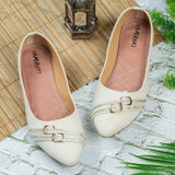 Avanthi Cream Flat shoe for women