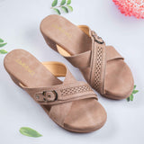 Barbara peach Wedge heel for women