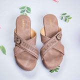 Barbara peach Wedge heel for women