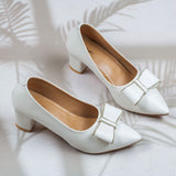 Yolanda White Block heel for women