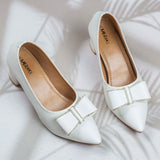 Yolanda White Block heel for women